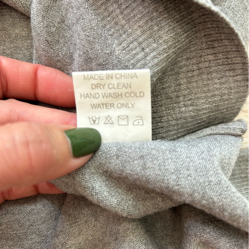 Jolie grey boxy cashmere sweater, small - Picture 6 of 11